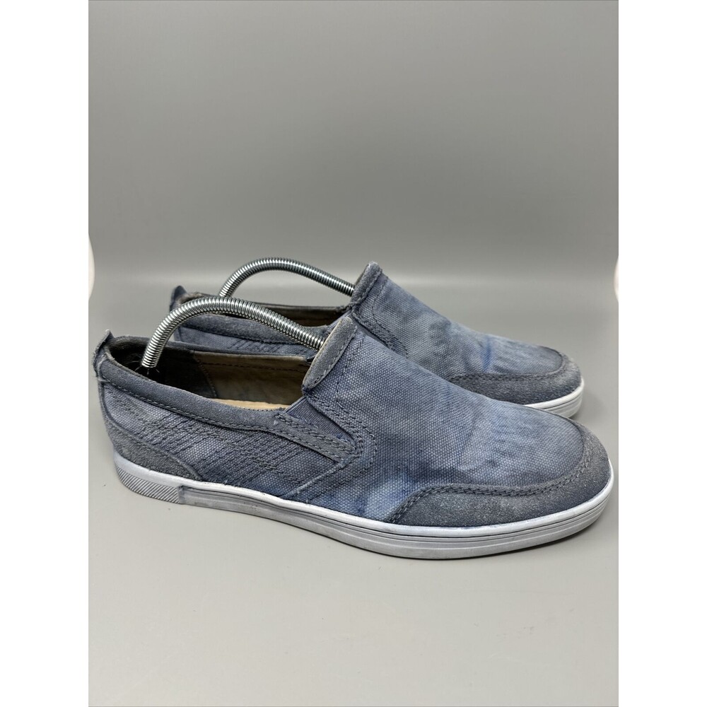 Bed|Stu Mens Bluegill Leather Slip-On Sneaker Garment Dye Blue Size 10 EUC $110